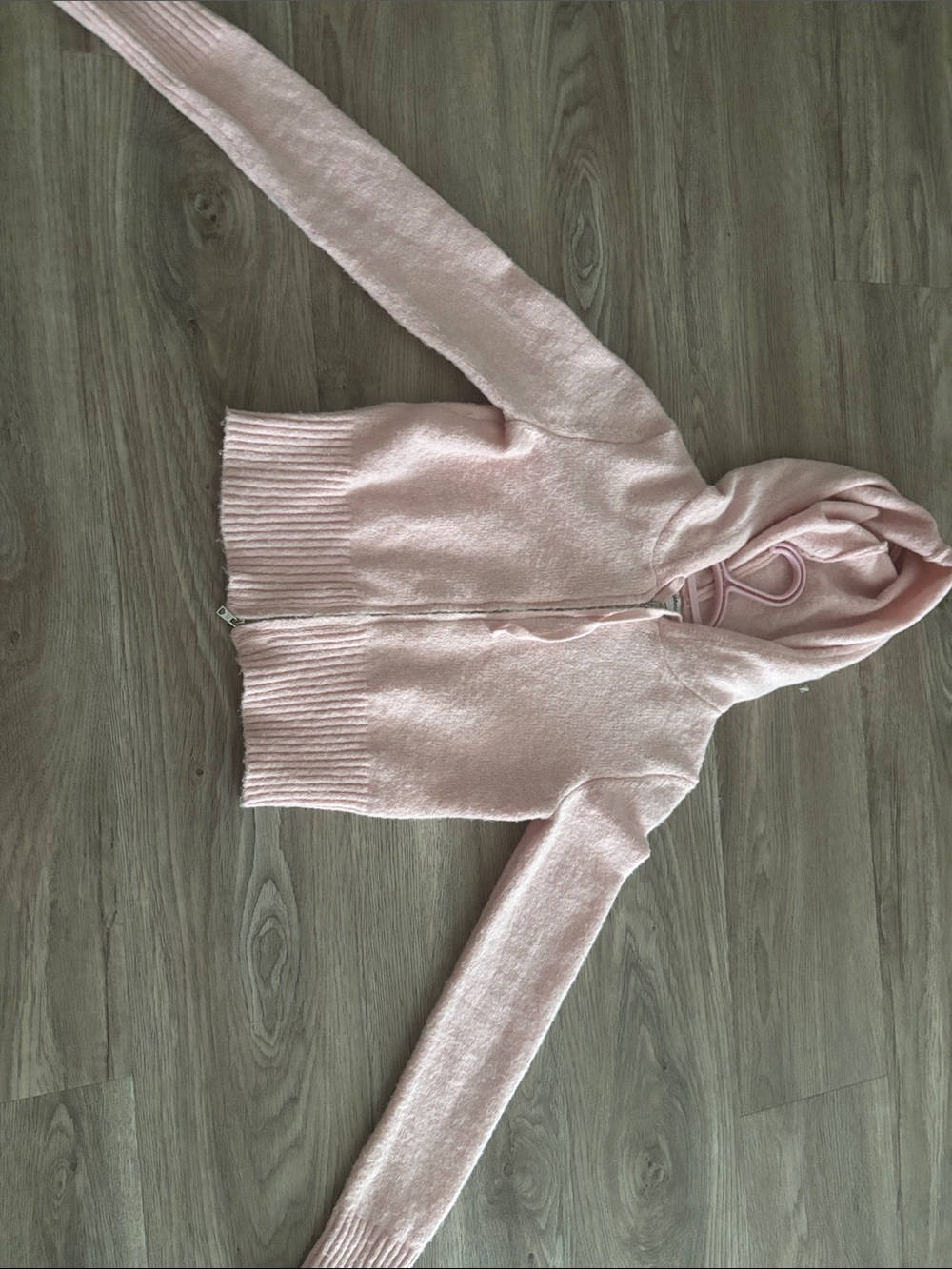 Garage Light Pink Hooded Zip-Up Jacket